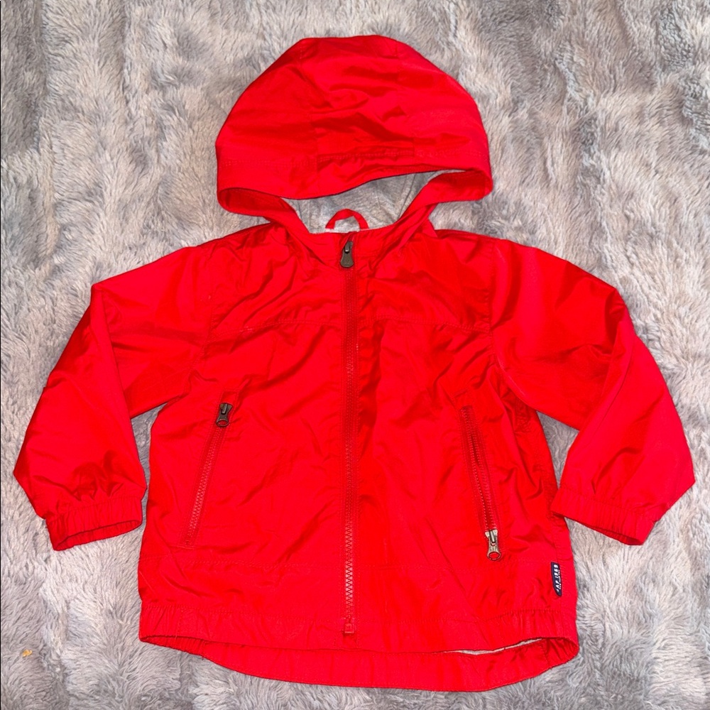 babyGAP Red Kids Fleece lined Hooded windbreaker Jacket - 2 years